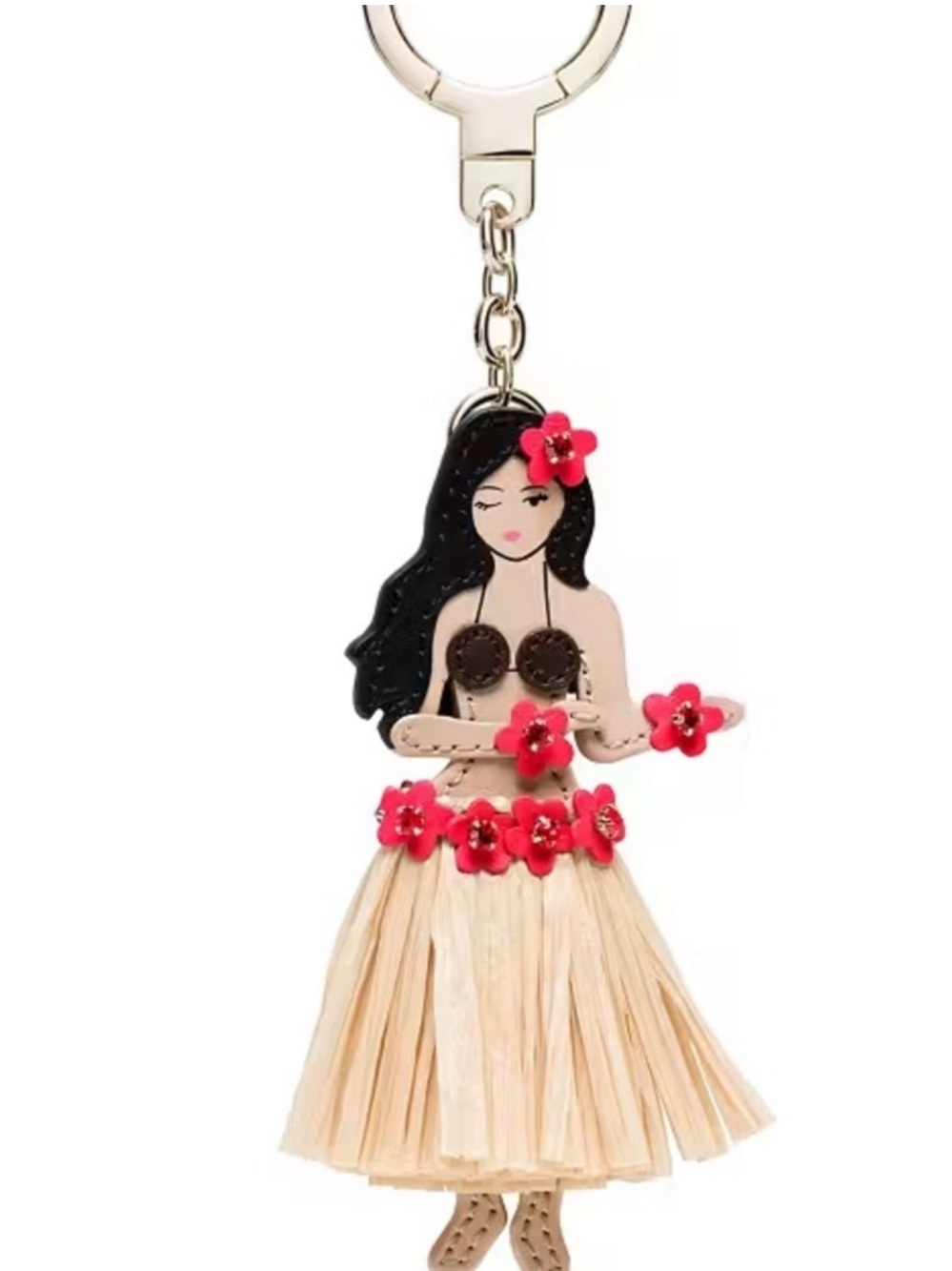 Kate Spade Limited Edition Hula girl keychain NWT